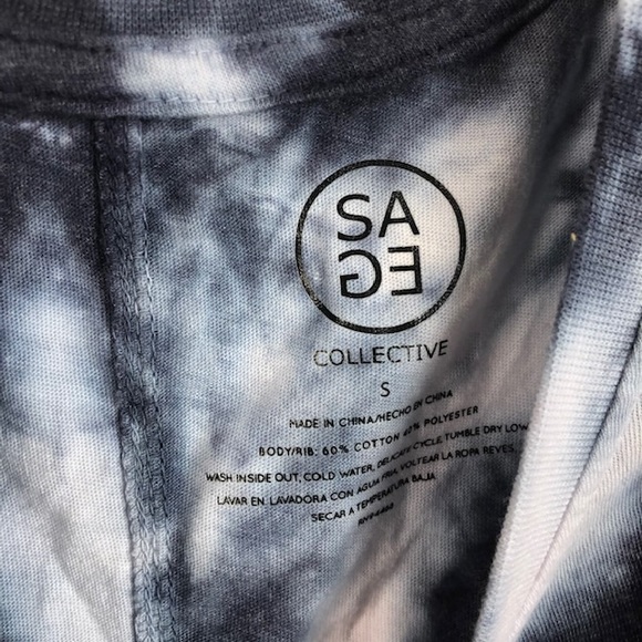 🖤🤍 NWT Sage Collective black white tie dye tank - Picture 4 of 6